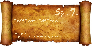 Száraz Tímea névjegykártya